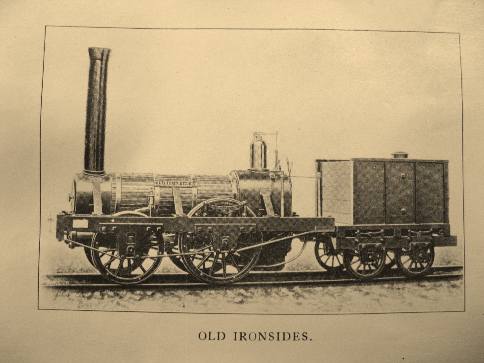“Old Ironsides,” the first locomotive built by Mathias Baldwin, and the first bought by the Philadelphia, Germantown and Norristown Railroad